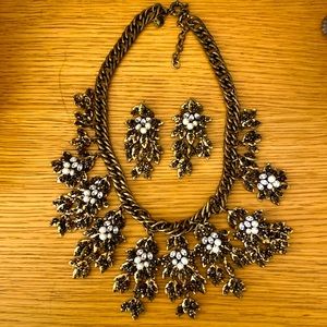 J. Crew statement necklace and earrings